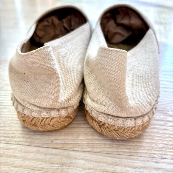 KENZO Paris Tiger Embroidered Canvas Espadrille Flats | Beige Size 37 - Picture 6 of 7
